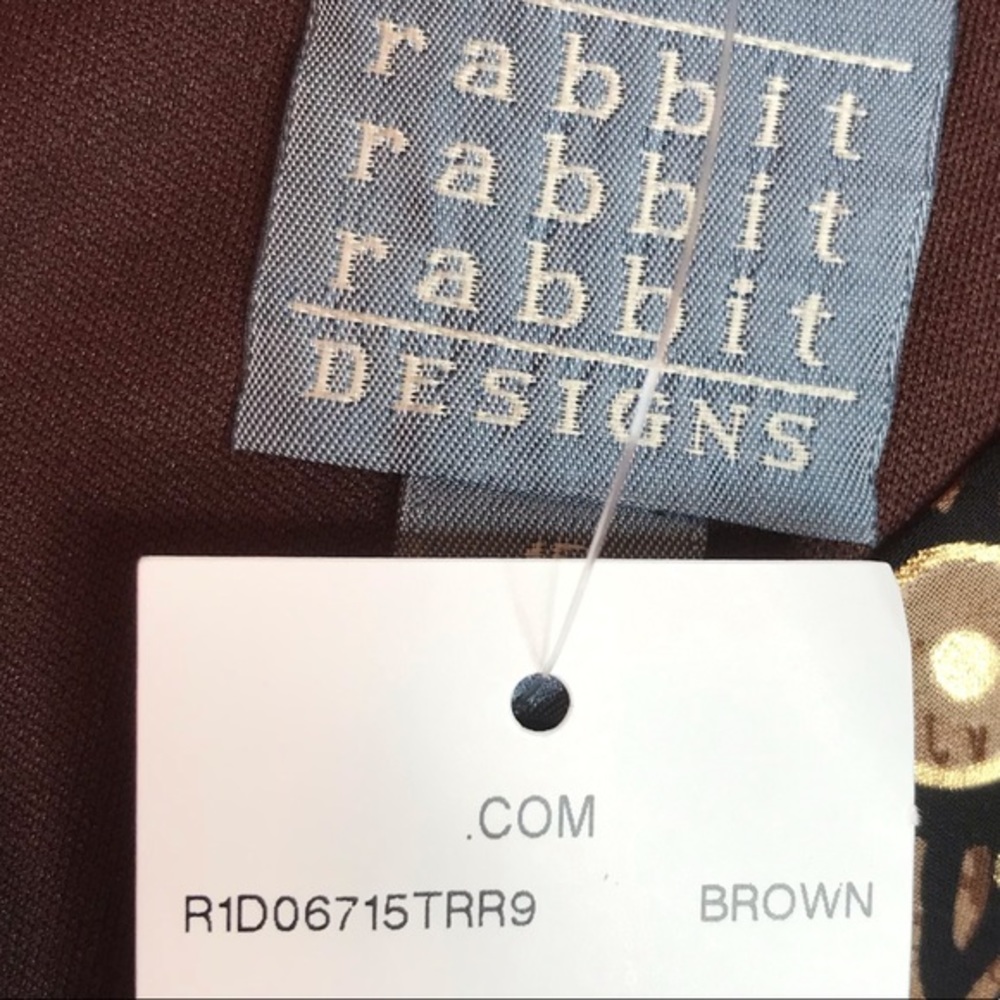 Rabbit Rabbit Rabbit Sleeveless Flare Dress, Brown - Picture 10 of 14